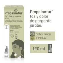 PROPALNATUR TOS Y DOLOR DE GARGANTA 1 BOTELLA 120 ML JARABE SABOR LIMON Y CEREZA