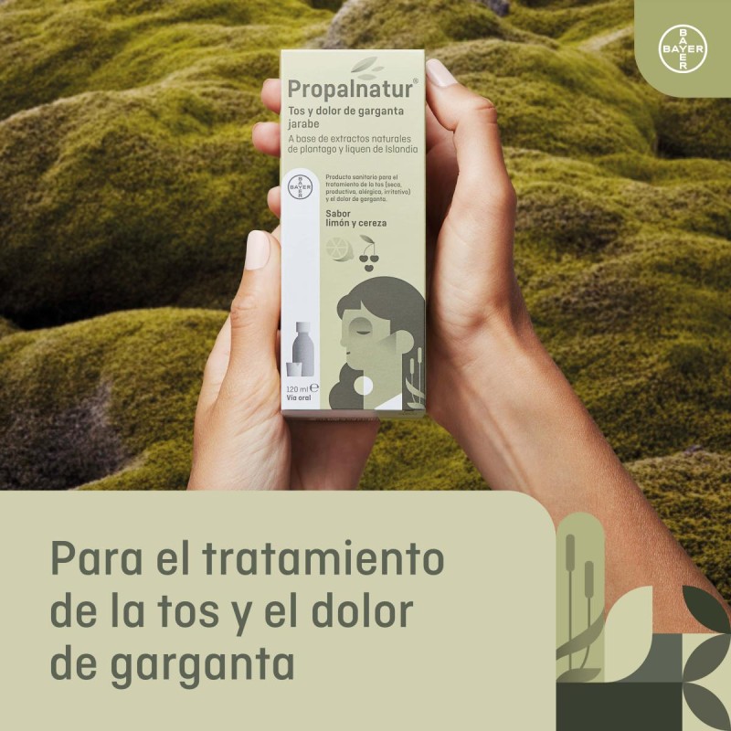 PROPALNATUR TOS Y DOLOR DE GARGANTA 1 BOTELLA 120 ML JARABE SABOR LIMON Y CEREZA