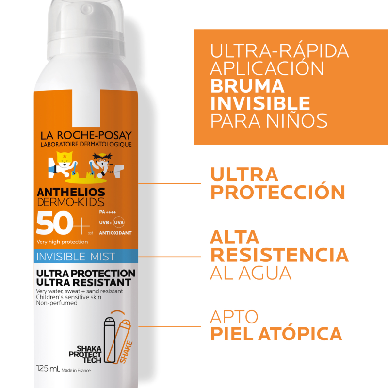 ANTHELIOS SPF- 50+ DERMOPEDIATRICS SPRAY LA ROCHE POSAY 125 ML